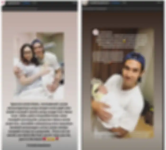 Unggahan instagram story Ryuji dan Shabrina Utomo