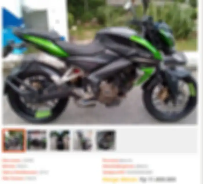 Motor Kawasaki Pulsar 200ns milik Muhammad Hasya Atallah harga bekasnya masih lumayan tinggi.