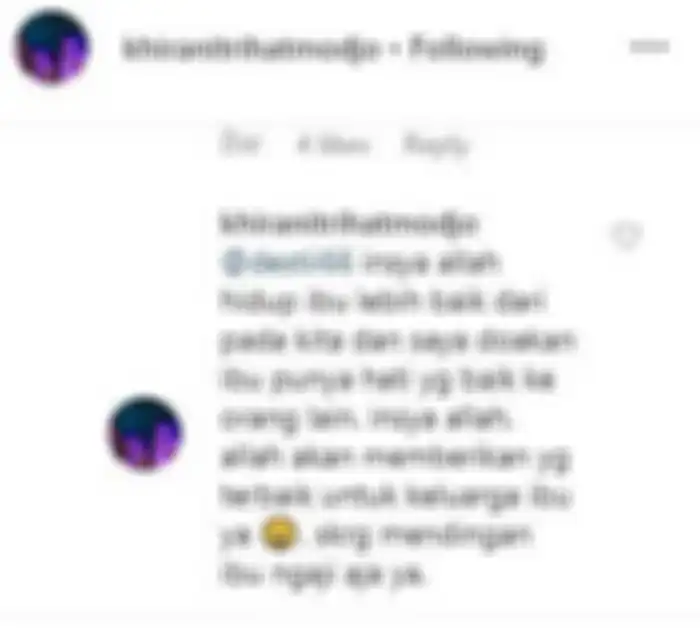 Balasan Khirani Trihatmodjo saat disebut mirip dengan Adi Firansyah.