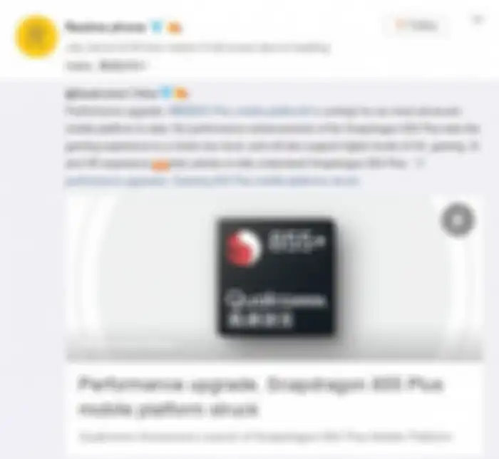 Postingan weibo Realme