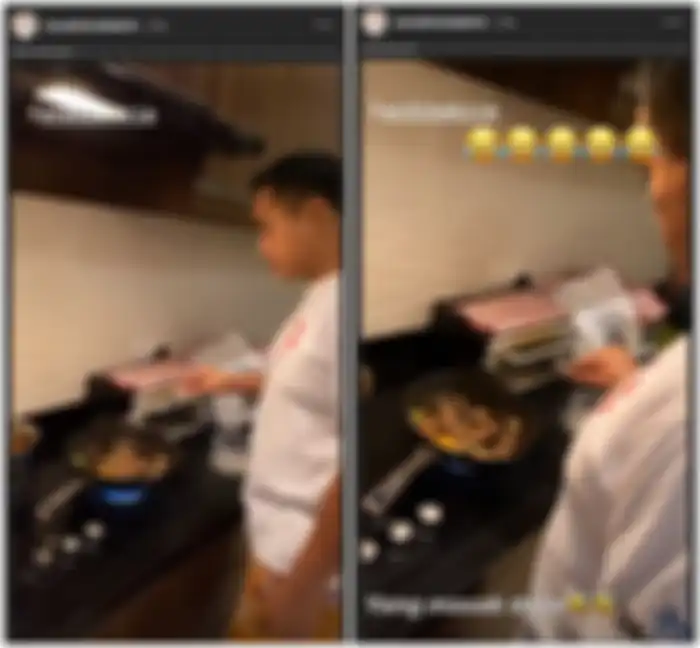 Ardi Bakrie saat tengah memasak untuk Nia Ramadhani