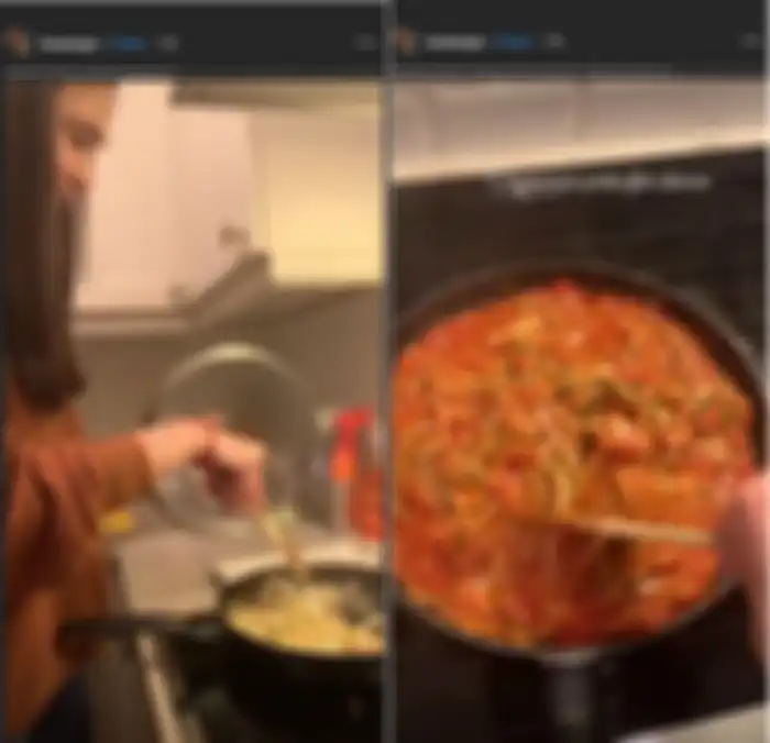 Aksi Luna Maya saat di dapur