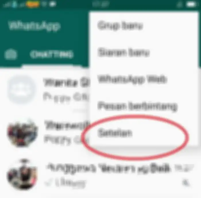 Pilih opsi Setelan