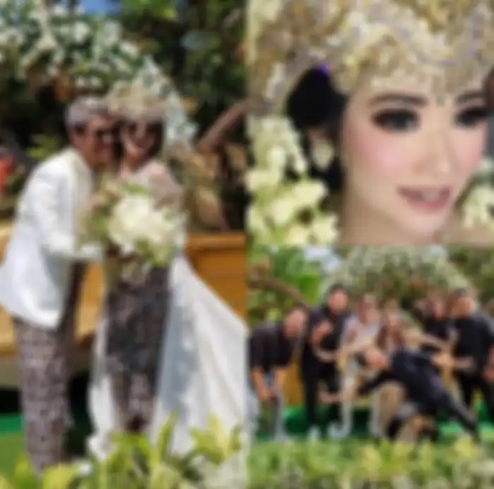 Foto resepsi pernikahan yang diunggah Erie Suzan