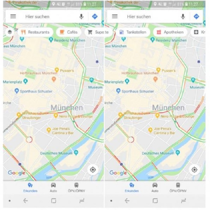 Fitur Floating Categories Google Maps