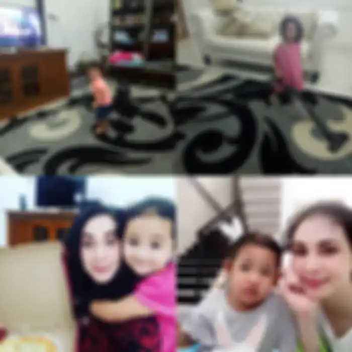 Ruang TV di rumah Arumi Bachsin