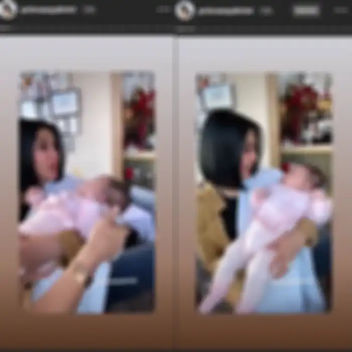 Syahrini belajar menggendong bayi