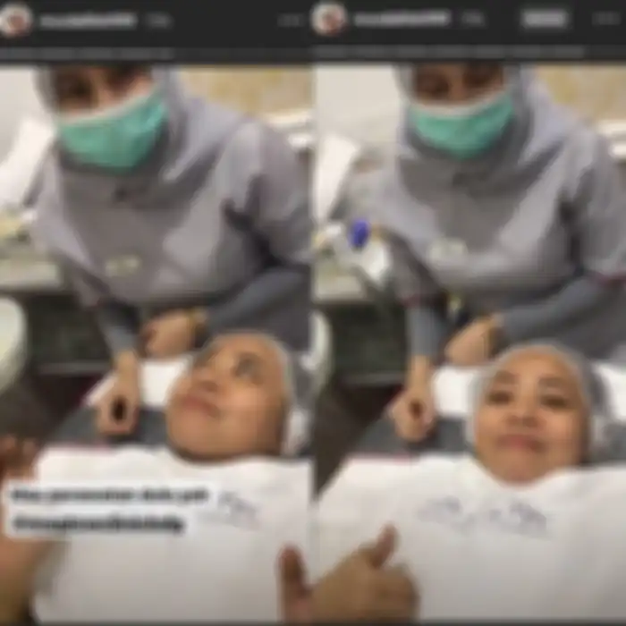 Muzdalifah melakukan perawatan infus kromosom