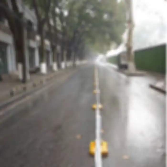 Jalan di kota Wuhan yang sepi bak kota mati karena tak ada warga yang keluar rumah