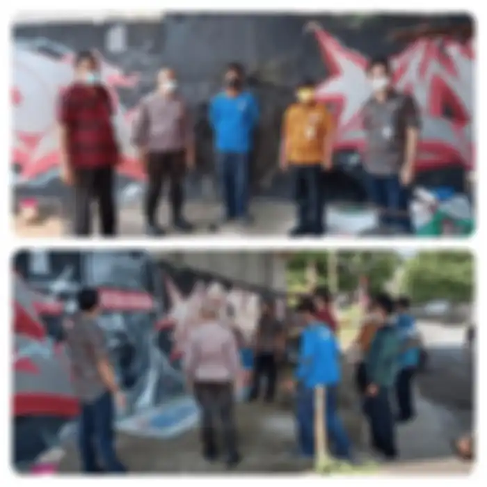 Foto mural di kolong jembatan di wilayah Batuceper, Tangerang, Banten, mendadak viral usai dihapus polisi.