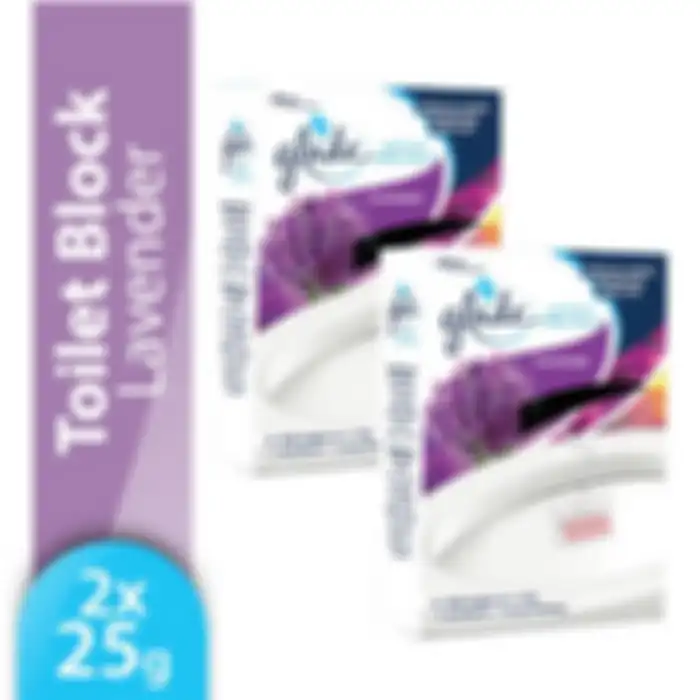 Rekomendasi Pengharum Kamar Mandi - Glade Perfume Toilet Block Lavender