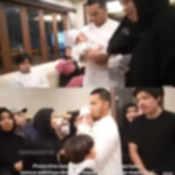 Momen anak-anak Gen Halilintar berebut ingin gendong Ameena. 