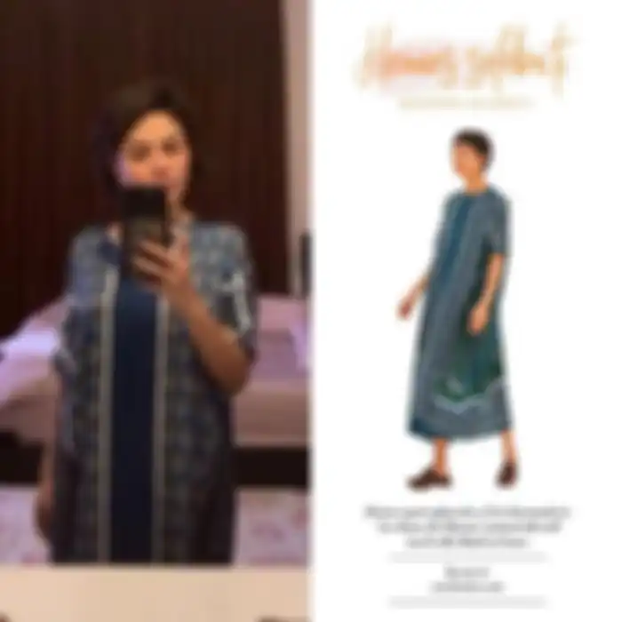 Nikita Mirzani pakai dress mewah dari brand Hermes 
