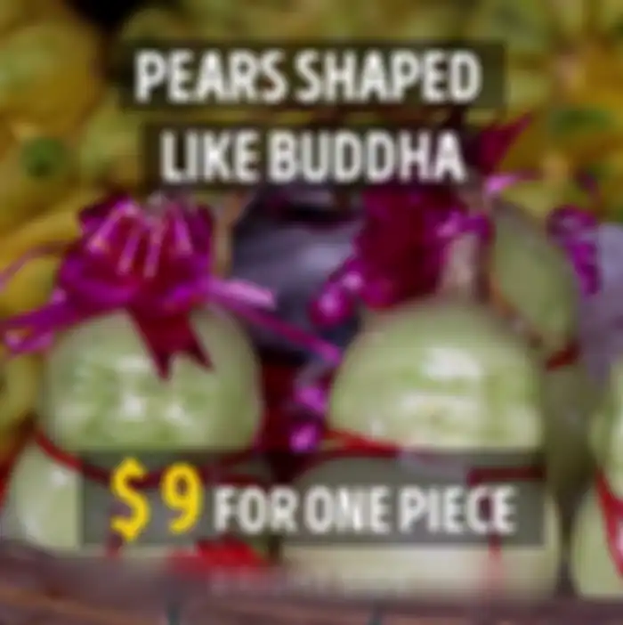 Buah pir berbentuk seperti Buddha