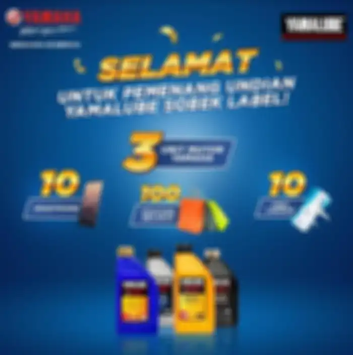 Konsumen berkesempatan mendapatkan hadiah langsung di balik label tersebut seperti jas hujan, kaos, sarung tangan, dan uang tunai.