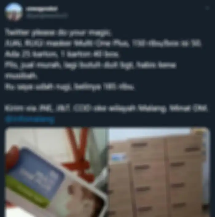 Viral penimbun masker jual rugi dagangannya