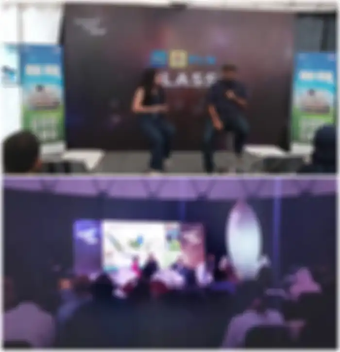 Klass Photography bersama Kelas Pagi (atas) dan Sesi Conference by PLN di KompasFest 2023