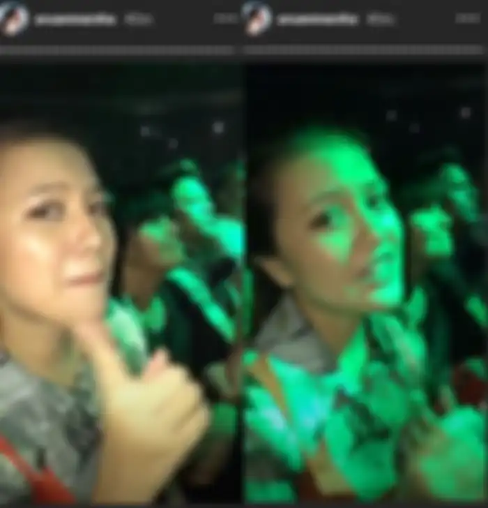 Ariel NOAH dan wanita yang datang bersamanya duduk di samping Marsha Aruan.