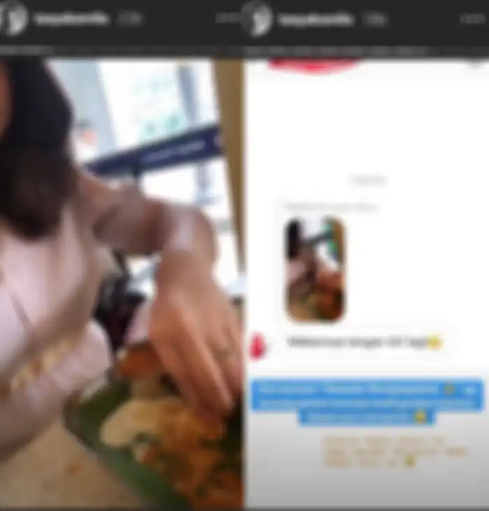 Hanya karena efek kamera depan, cara makan Tasya Kamila dikritik netizen.