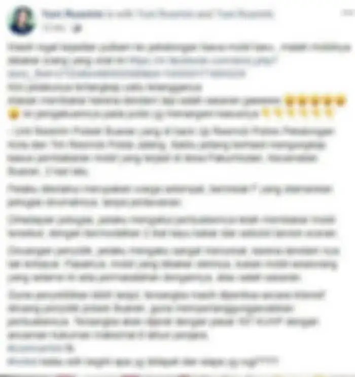 Facebook Yuni Rusmini, Sabtu (8/6/2019)
