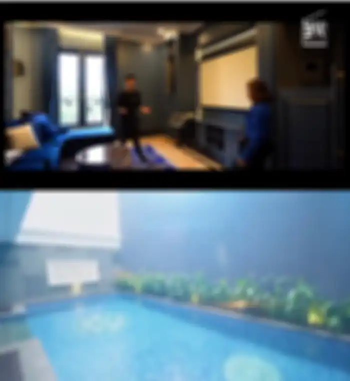 Kolam renang dan bioskop mini di rumah Prilly Latuconsina.