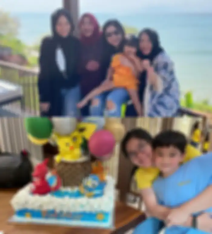 Kebersamaan Clairine Nathania dengan keluarga Rieta Amilia
