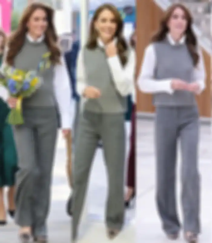 Fashion rapi menawan Kate Middleton pakai outfit nuansa abu-abu
