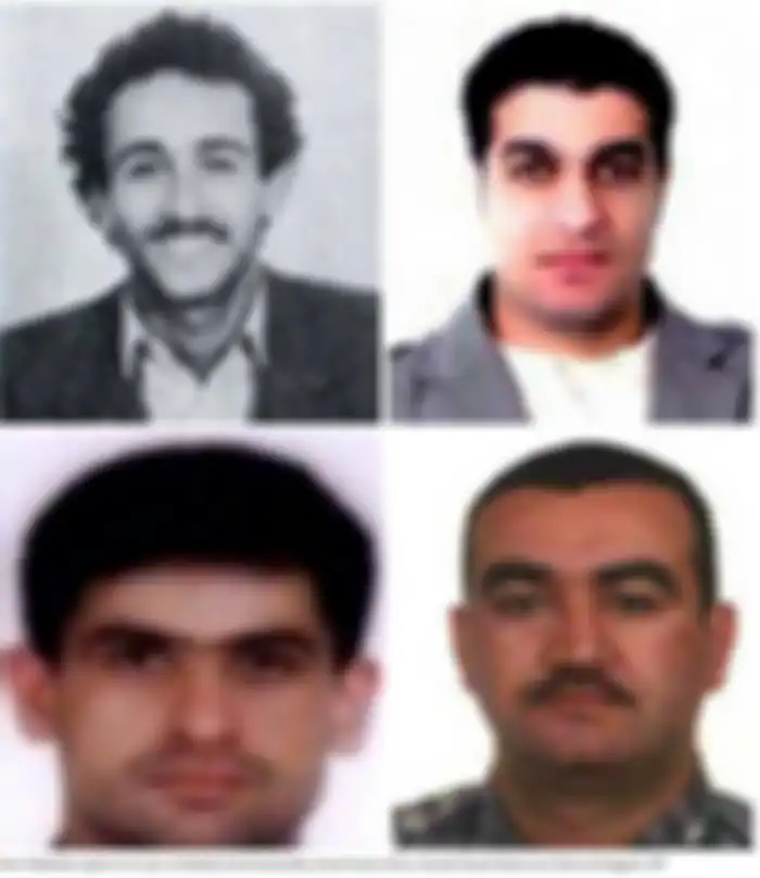 Empat tersangka Hizbullah dari LR atas: Mustafa Amine Badreddine, Assad Hassan Sabra, Hussein Hassan Oneissi dan Salim Jamil Ayyash