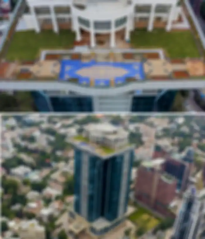 Miliarder India Ini Bikin Replika Gedung Putih di Atap Sebuah Gedung Pencakar Langit.