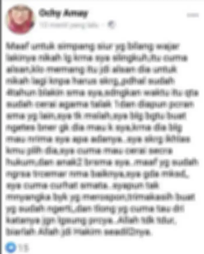 Klarifikasi Ochy Amay