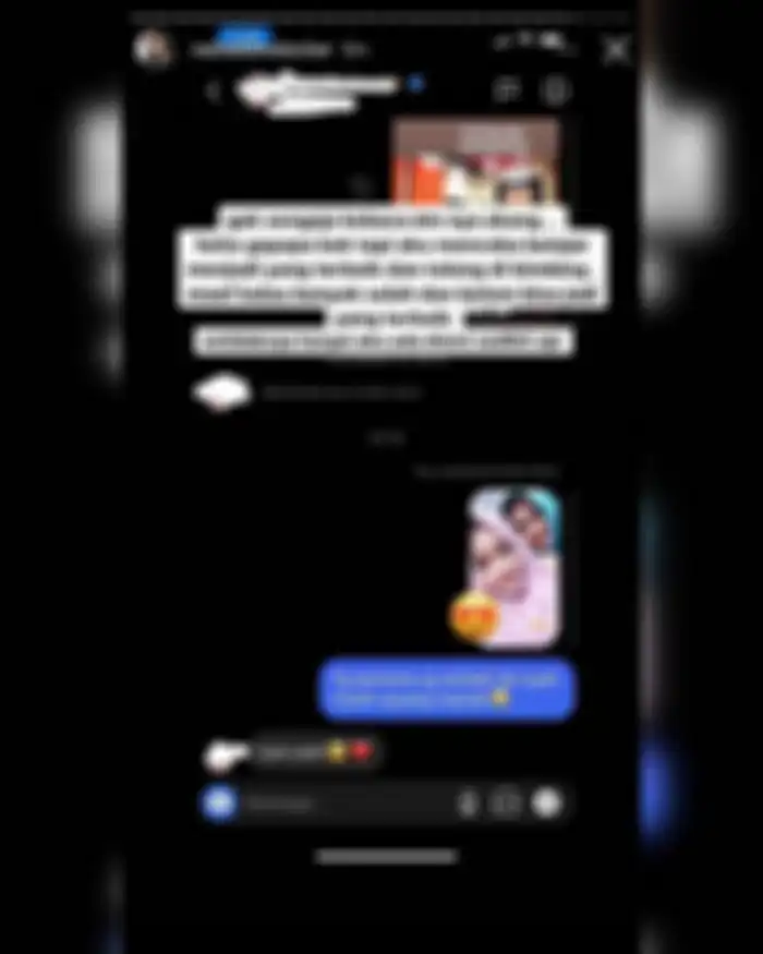 Instagram Stories Nathalie Holscher saat memergoki isi chat Sule dan Putri Delina.