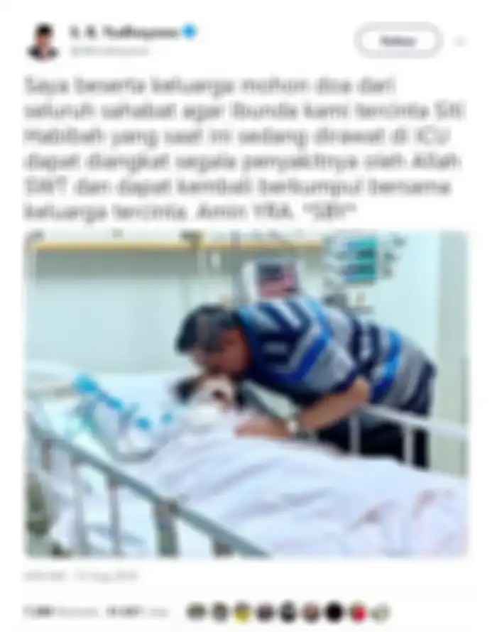 Ibunda SBY 2 Pekan Dirawat di ICU, Annisa Pohan Ungkap Jeritan Hatinya: Mohon Doa Diangkat Segala Penyakitnya