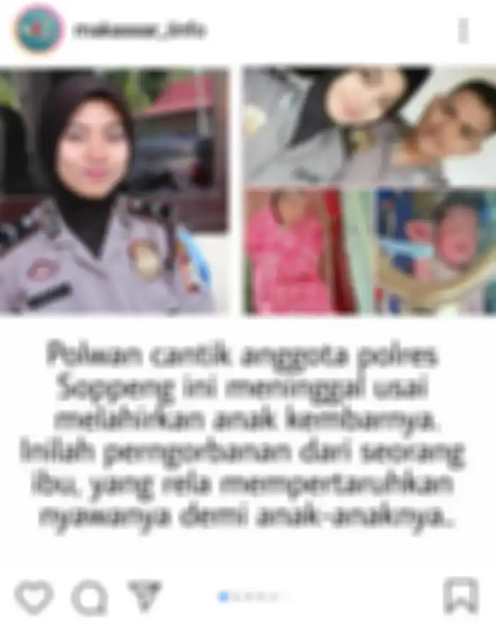 Polwan Cantik Meninggal Setelah Lahirkan Anak Kembar, Pesan Suaminya  Bikin Hati Terenyuh