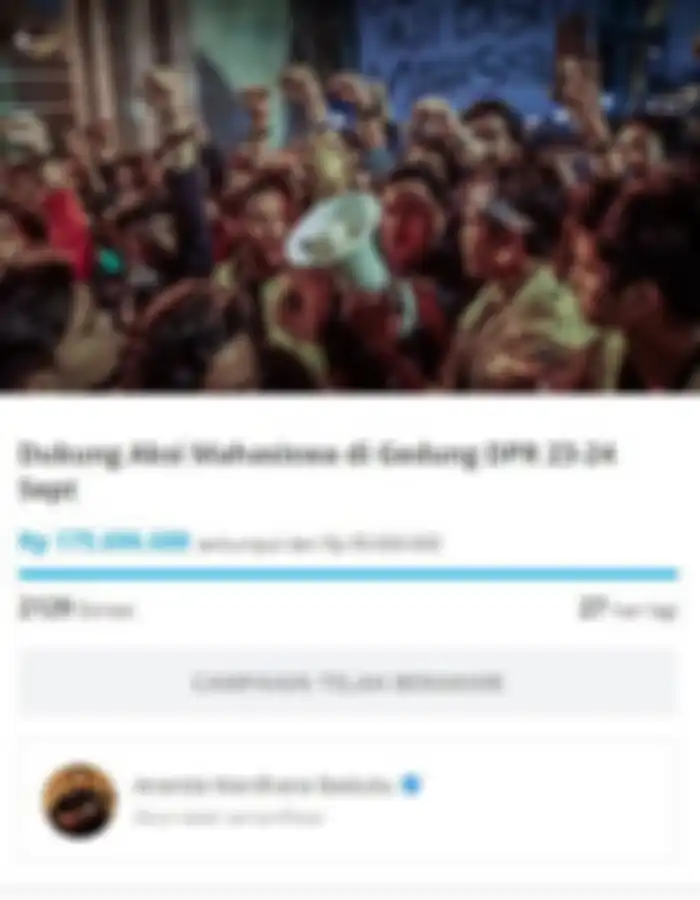 Dana yang sudah terkumpul
