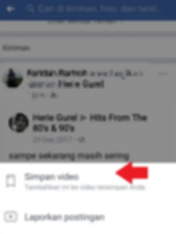 Pilih opsi Simpan video