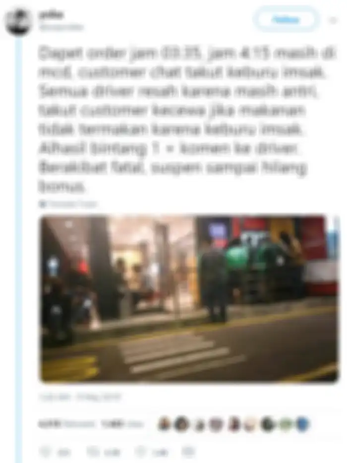 Curhatan driver ojol yang mendapat orderan mepet waktu imsak