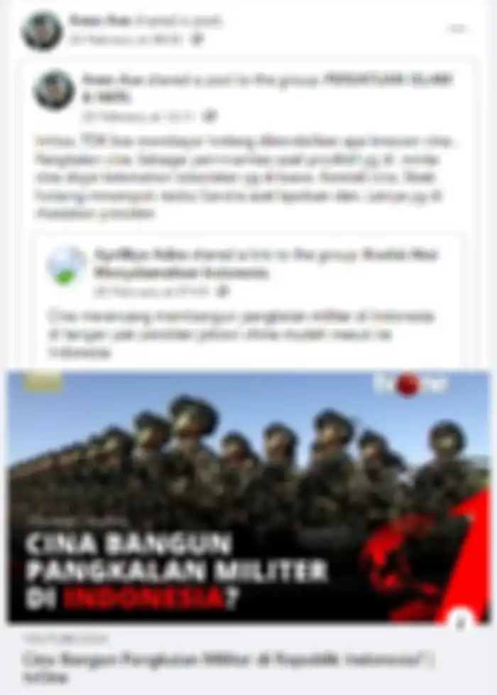 Narasi yang diunggah di akun Facebook Aven Ave