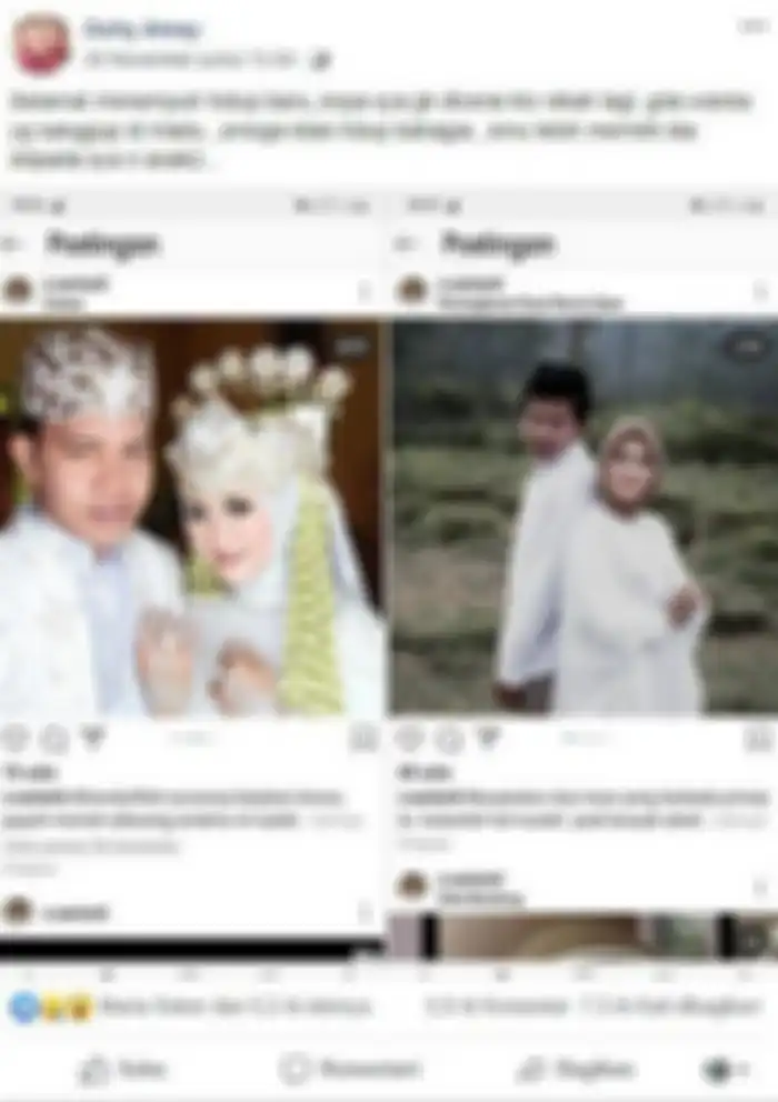 Unggahan Ochy di Facebook