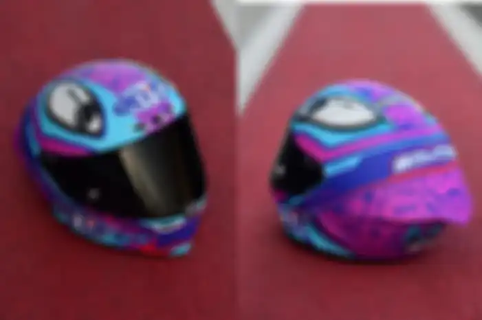 Helm KYT KX-1 Race GP milik Veda Ega Pratama.
