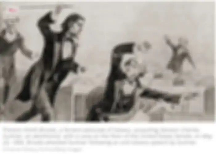 Serangan anggota Kongres Charles Sumner oleh Preston Brooks yang bertentangan karena masalah perbudakan di AS