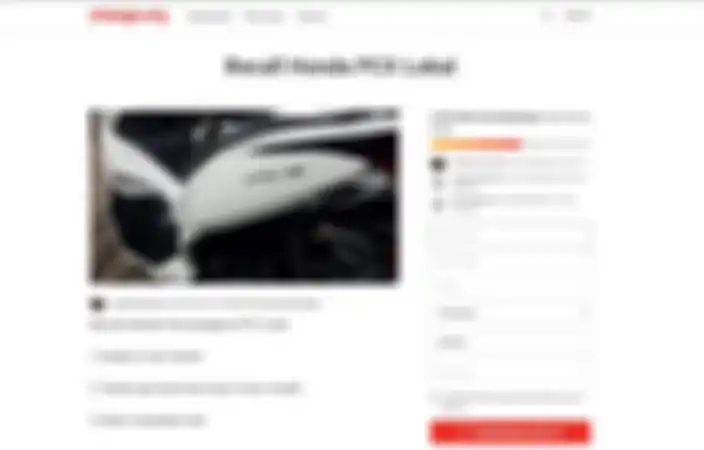 Petisi recall Honda PCX 150 lokal sudah ditandatangani hampir 3000 orang.