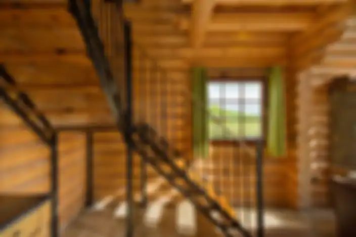 railing tangga model natural rustic