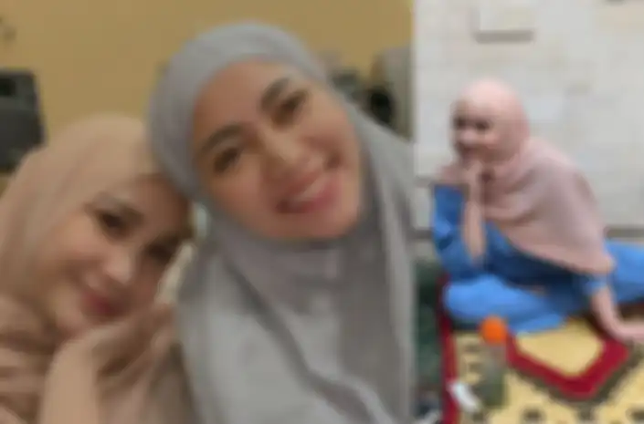 Rachel Vennya dan Nagita Slavina saat pengajian