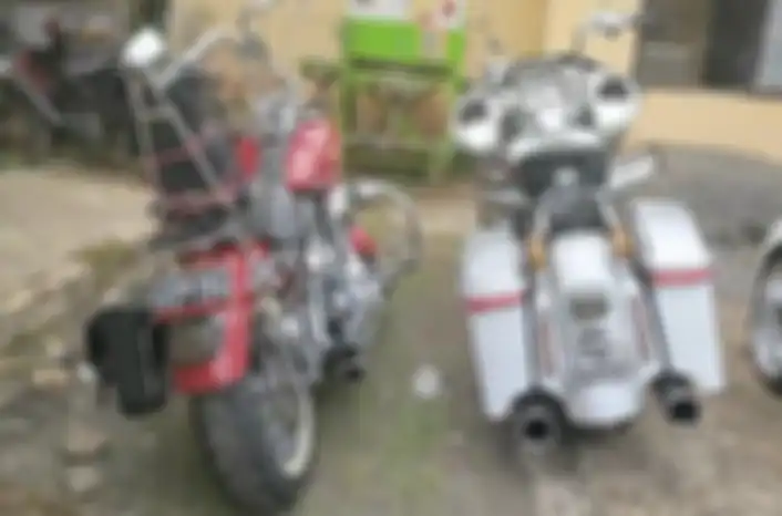 Polisi mengamankan dua moge Harley-Davidson yang tabrak bocah kembar di Pangandaran