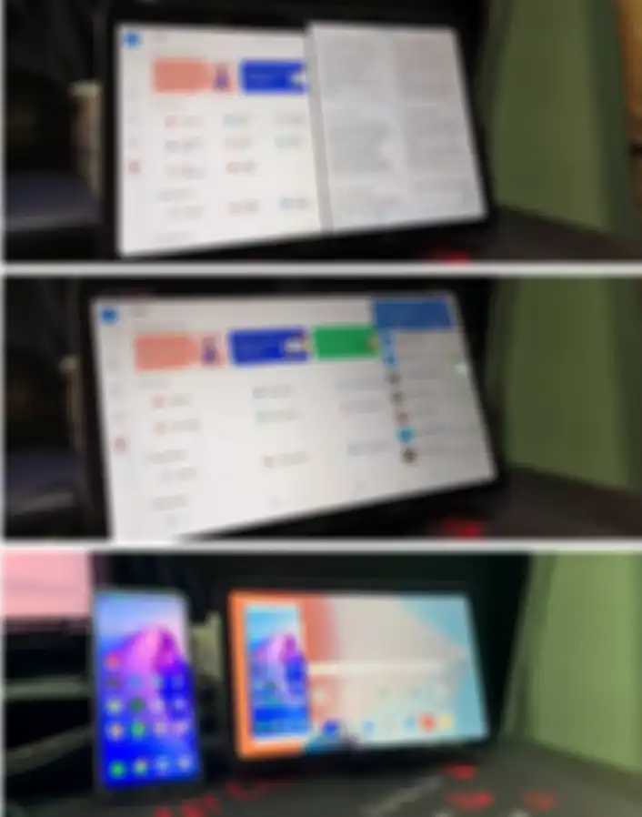 OPPO Pad Air dilengkapi fitur produktivitas yang cukup beragam yaitu split screen, floating window, dan multi-screen connect