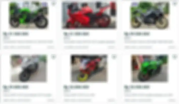 Beberapa iklan motor sport Kawasaki Ninja 250 di marketplace online.
