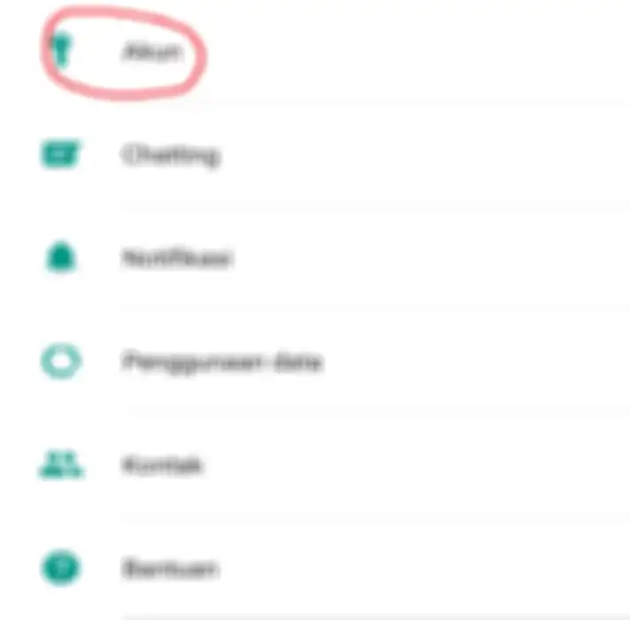 Buka Setelan pada WhatsApp