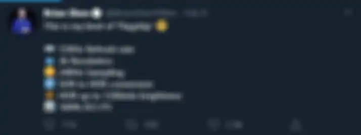 Postingan akun resmi Twitter Brian Shen yang mengungkapkan kemampuan layar Oppo Find X2