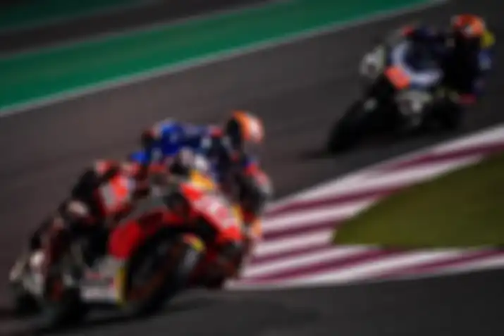 Motor MotoGP Honda RC213V yang dipakai Marc Marquez saat tes pramusim MotoGP Qatar 2020. Versi 2020 aerofairingnya mirip Ducati Desmosedici GP