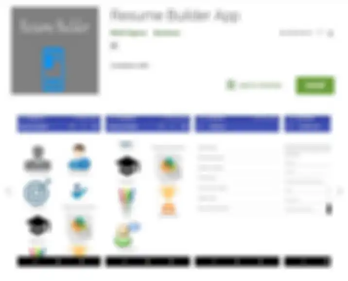 Resume Builder App